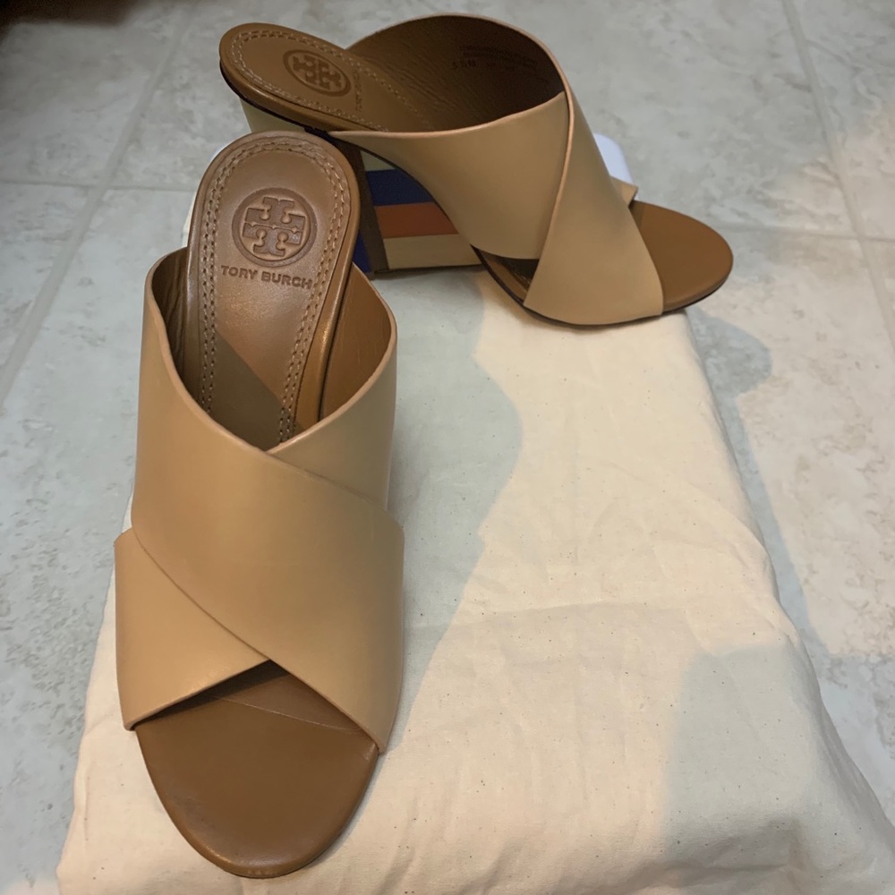 Tory Burch Wedge Mules - Mod Color-block